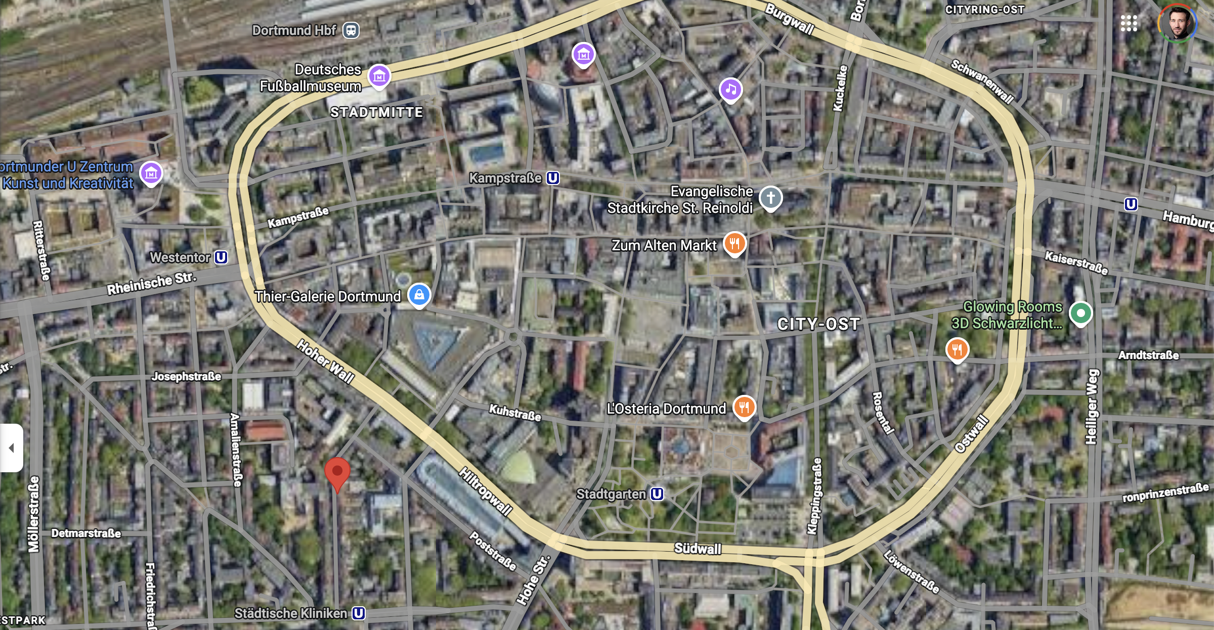 Karte: Vest Tonstudio, Johannesstraße 12, 44137 Dortmund